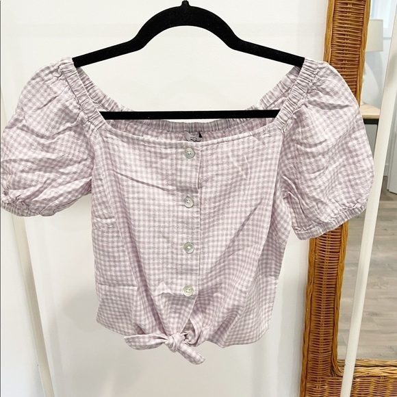 Rails Mallory Tie-front Luxe Linen Top - Picture 1 of 7